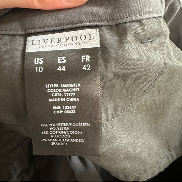 Liverpool straight leg trousers in magnet - Picture 6 of 7